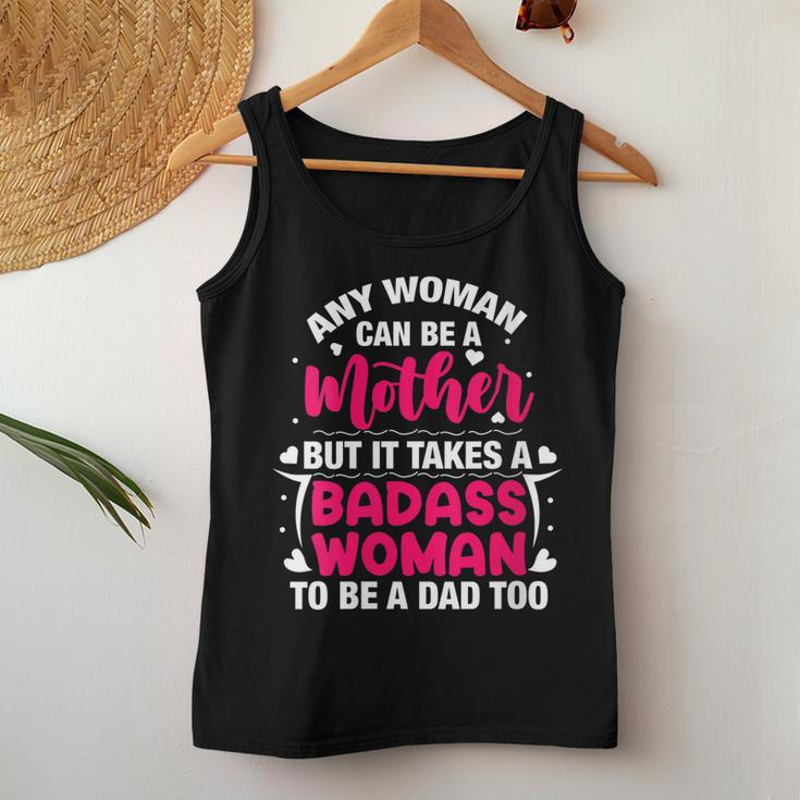 Womens Badass Mom To Be A Dad Mothers Fathers Day Single Mom Womens Women Tank Top Basic Casual Daily Weekend Graphic Personalized Gifts