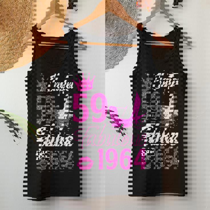 Womens Chapter 59 Fabulous Since 1964 59Th Birthday Queen Diamond Women Tank Top Basic Casual Daily Weekend Graphic Funny Gifts