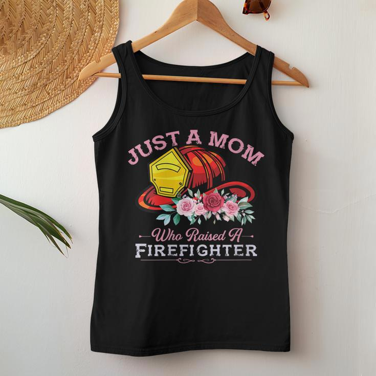 Womens Firefighter Mom Fireman Mother Fire Fighter Firemen Son Women Tank Top Basic Casual Daily Weekend Graphic Funny Gifts