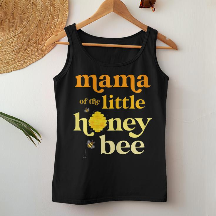 Womens Mama Of Little Honey Bee Birthday Gender Reveal Baby Shower Women Tank Top Basic Casual Daily Weekend Graphic Funny Gifts