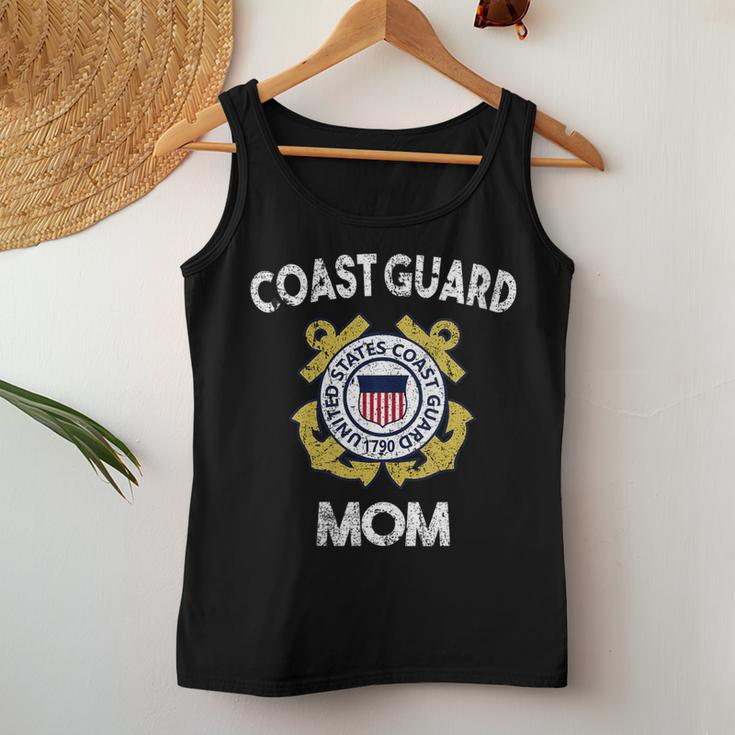 Womens Proud Us Coast Guard Mom Military Pride Women Tank Top Basic Casual Daily Weekend Graphic Funny Gifts