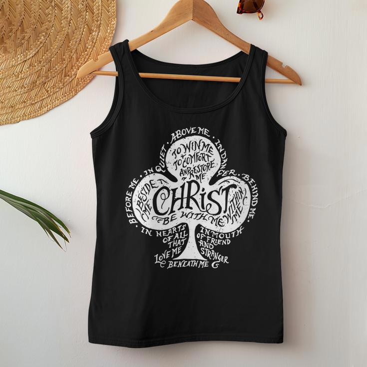 Womens Saint Patricks Day Breastplate Prayer Catholic Green Women Tank Top Basic Casual Daily Weekend Graphic Personalized Gifts