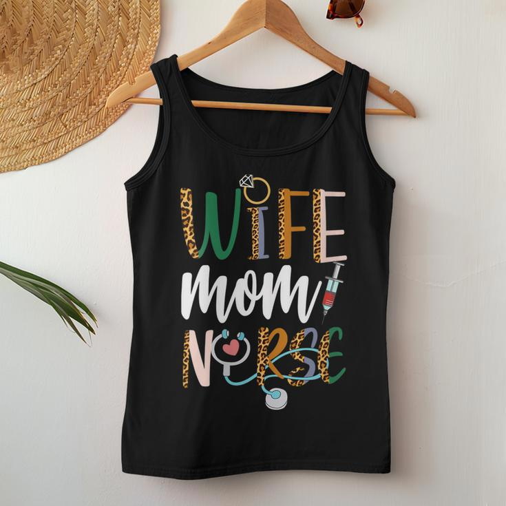 Womens Wife Mom Nurse Womens Rn Lpn Mothers Day For Nurses Women Tank Top Basic Casual Daily Weekend Graphic Personalized Gifts