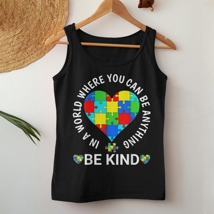 World Autism Awareness Day 2023 - Be Kind Autism Awareness Women Tank Top Unique Gifts