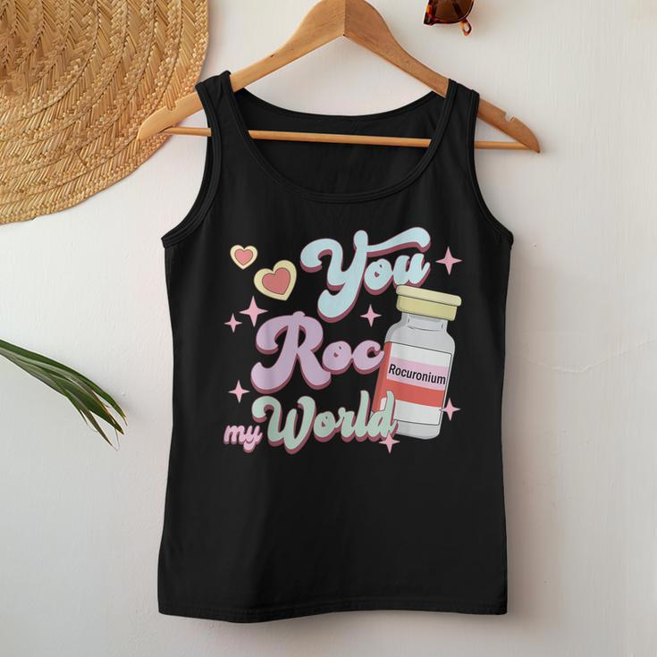 You Roc My World Funny Icu Crna Nurse Happy Valentines Day Women Tank Top Basic Casual Daily Weekend Graphic Funny Gifts