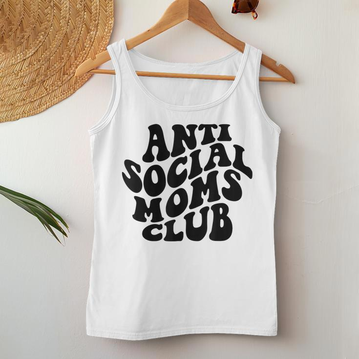 Anti Social Moms Club Antisocial Club Tired Mom Mothers Day Women Tank Top Basic Casual Daily Weekend Graphic Personalized Gifts