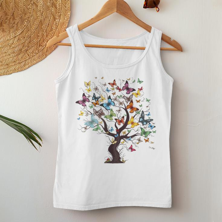 Beautiful Colorful Butterfly Tree Women Tank Top Unique Gifts