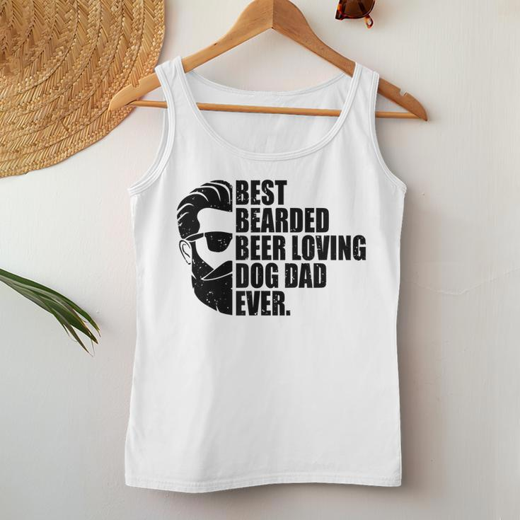 Best Bearded Beer Loving Dog Dad Pet Lovin Owner Women Tank Top Unique Gifts