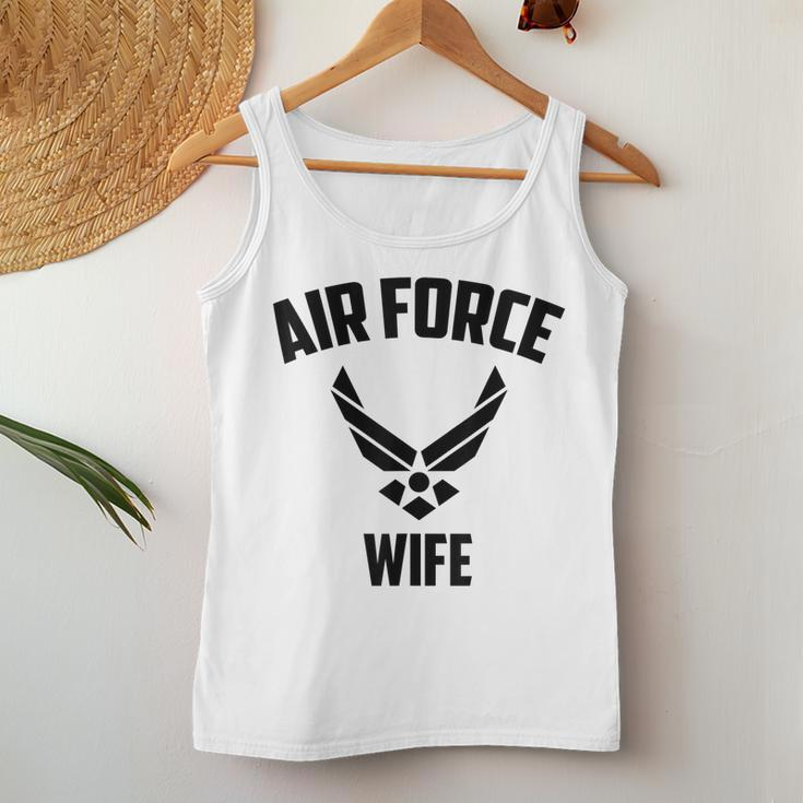 Cool Air Force Wife Gift | Best Proud Veteran Military Women Women Tank Top Basic Casual Daily Weekend Graphic Funny Gifts