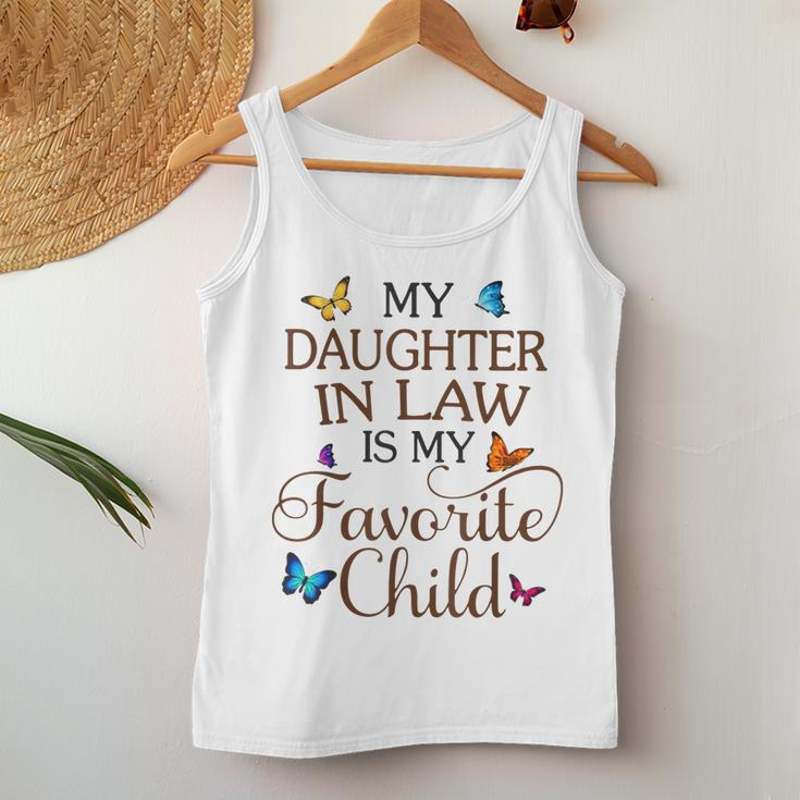 My Daughter-In-Law Is My Favorite Child Butterfly Family Women Tank Top Unique Gifts