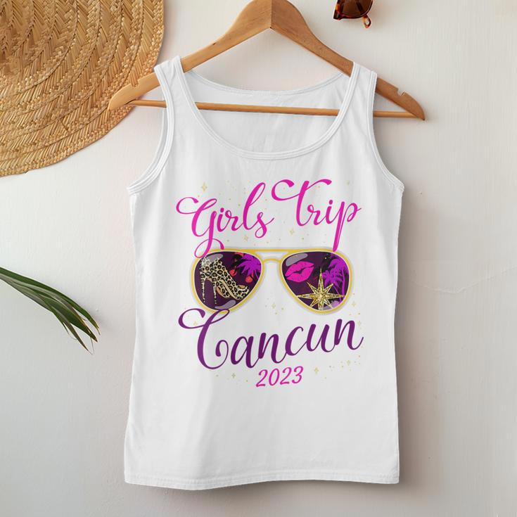 Womens Girls Trip Cancun 2023 Vacation For Women Weekend Birthday Women Tank Top Unique Gifts