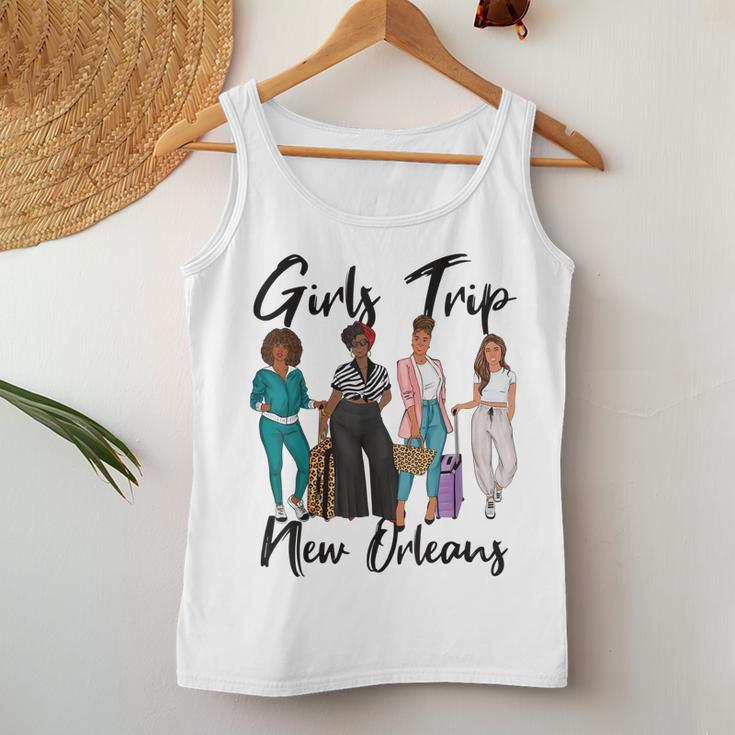 Girls Trip New Orleans For Melanin Afro Black Vacation Women Women Tank Top Unique Gifts