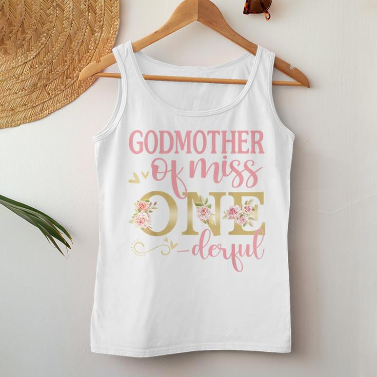 Godmother Of Little Miss Onederful 1St Birthday Family Party Women Tank Top Basic Casual Daily Weekend Graphic Funny Gifts