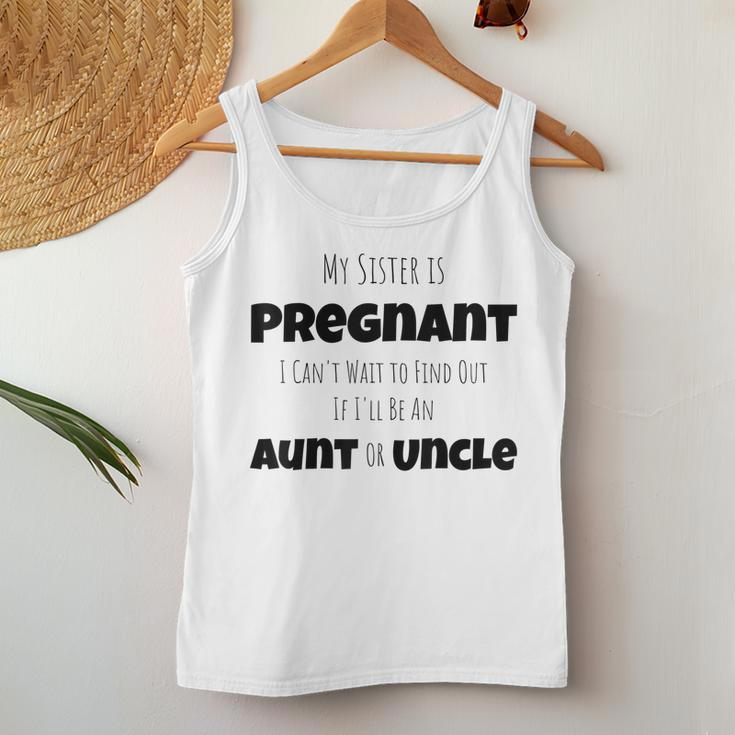 New Uncle Aunt Gender Reveal Sister Women Tank Top Unique Gifts