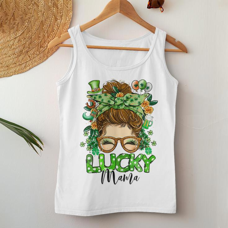 Womens One Lucky Mama St Patricks Day Mom Mother Shamrock Women Tank Top Unique Gifts