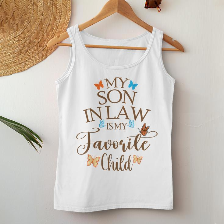 My Son-In-Law Is My Favorite Child Butterfly Family Women Tank Top Unique Gifts