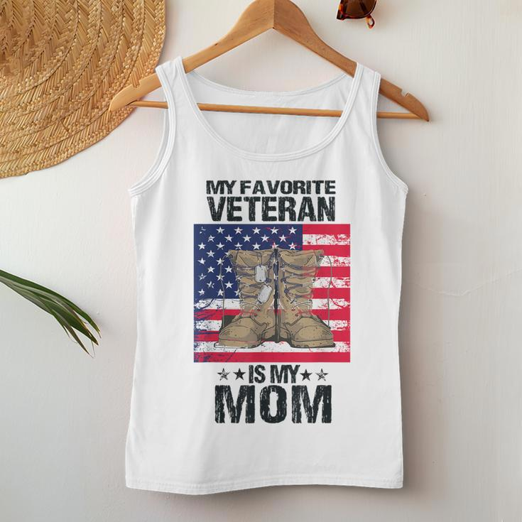 Veteran Mother Favorite Veteran Mothers Day Proud Kids Son Women Tank Top Basic Casual Daily Weekend Graphic Funny Gifts