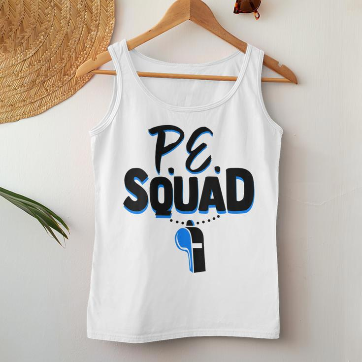 Womens Physical Education Teacher Coach Gym Pe Squad Women Tank Top Basic Casual Daily Weekend Graphic Funny Gifts