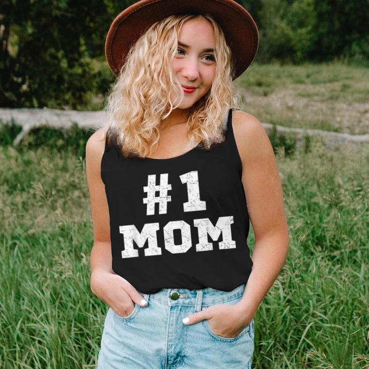 1 Mom Number One Mom Mama Mother Funny Mothers Day Women Tank Top Basic Casual Daily Weekend Graphic Gifts for Her