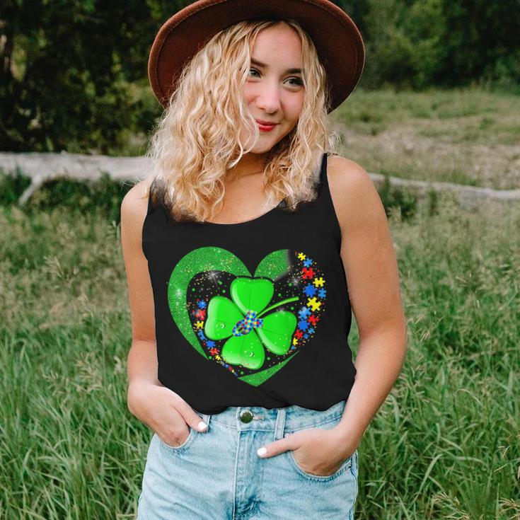 Autism Awareness Clover Shamrock Autism Mom St Patricks Day Women Tank Top Basic Casual Daily Weekend Graphic Gifts for Her
