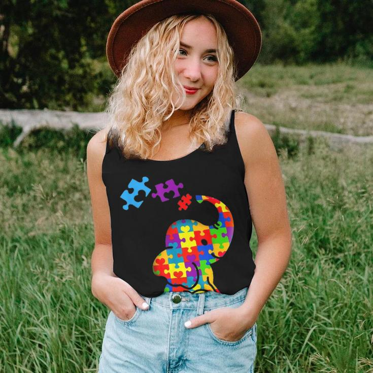Autism Mom Elephant Puzzle Pieces Adhd Autism Supporter Women Tank Top Basic Casual Daily Weekend Graphic Gifts for Her