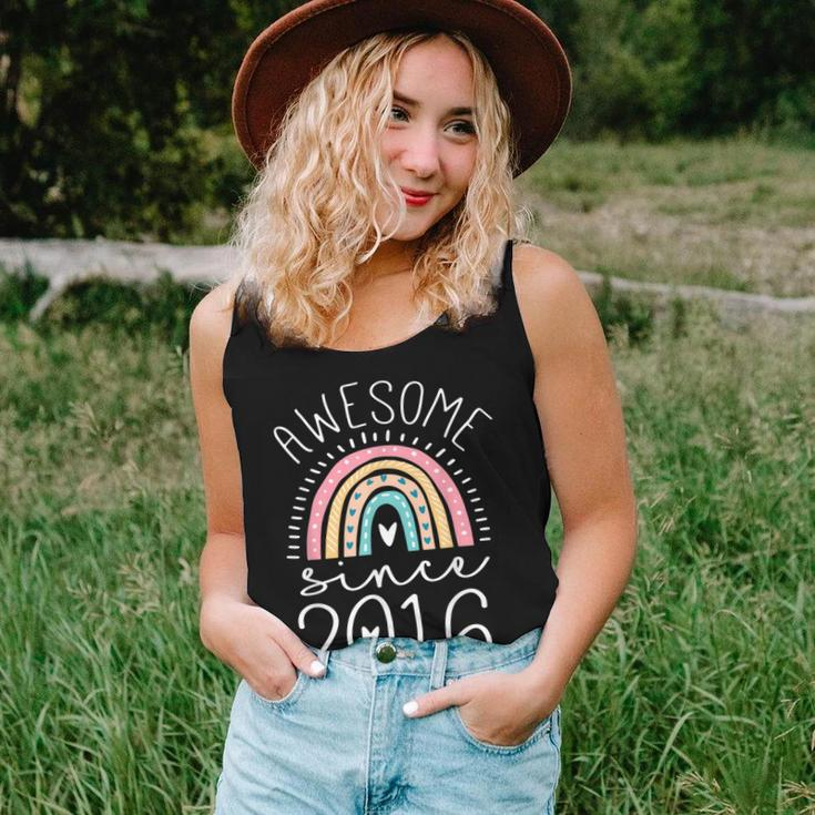 Awesome Since 2016 7Th Birthday Rainbow Born In 2016 Women Tank Top Gifts for Her