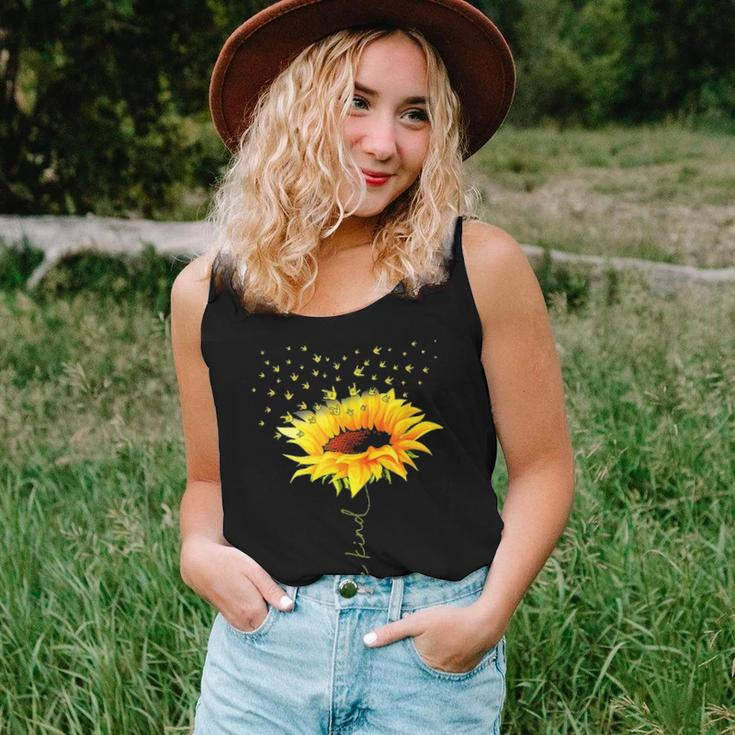 Be Kind Hippie Sunflower I Love You Deaf Asl Sign Language Women Tank Top Basic Casual Daily Weekend Graphic Gifts for Her