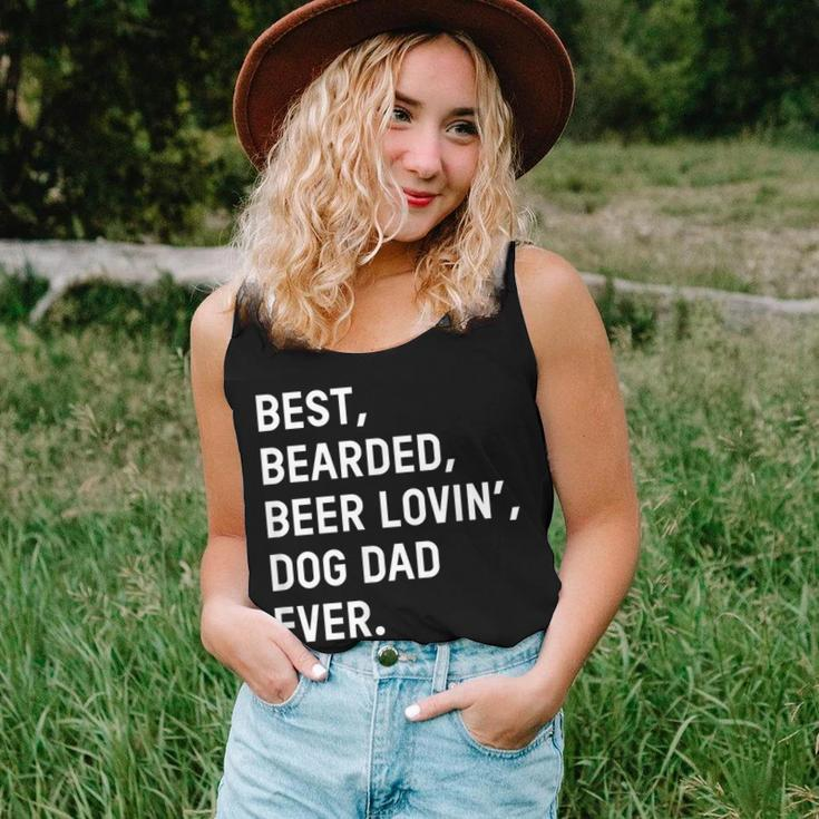 Best Bearded Beer Loving Dog Dad Ever Dad Father Women Tank Top Gifts for Her