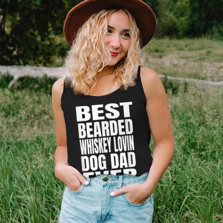Best Bearded Whiskey Lovin Dog Dad Ever Women Tank Top Gifts for Her