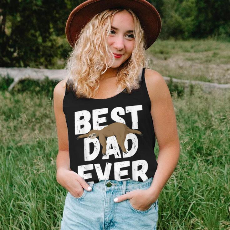 Best Dad Ever Sleeping Sloth Lazy Father Fathers Day Women Tank Top Gifts for Her