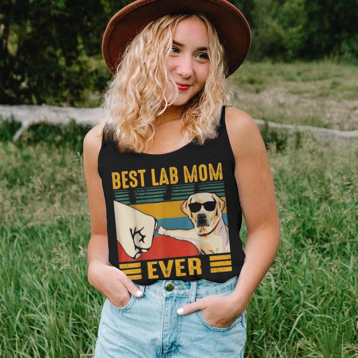 Best Lab Mom Ever Dog Lovers Vintage Gift Women Tank Top Basic Casual Daily Weekend Graphic Gifts for Her