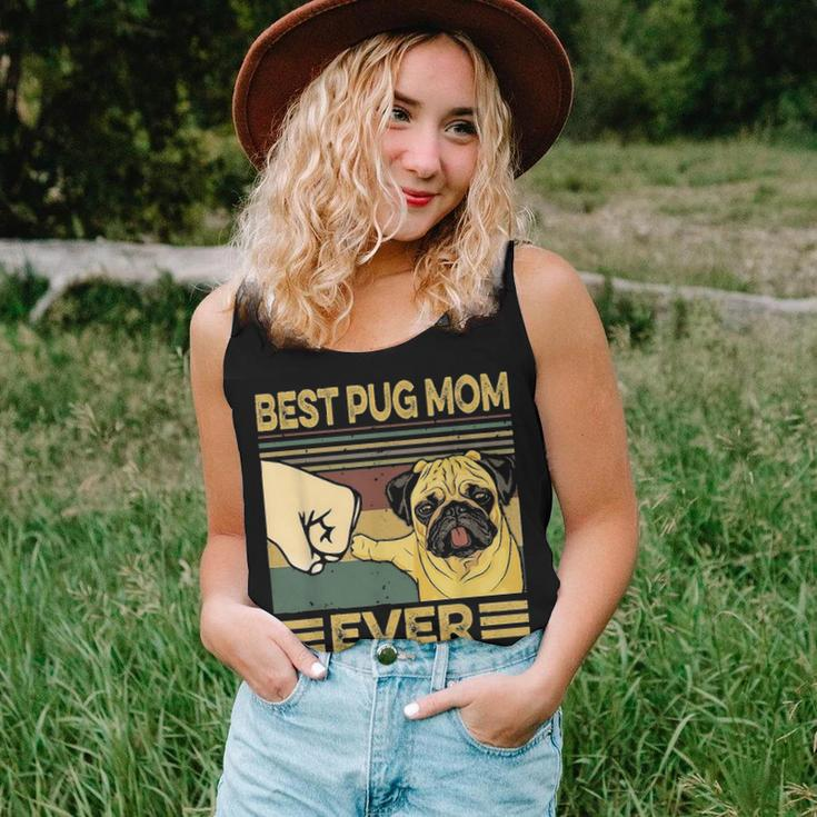 Best Pug Mom Ever Retro Vintage Women Tank Top Basic Casual Daily Weekend Graphic Gifts for Her