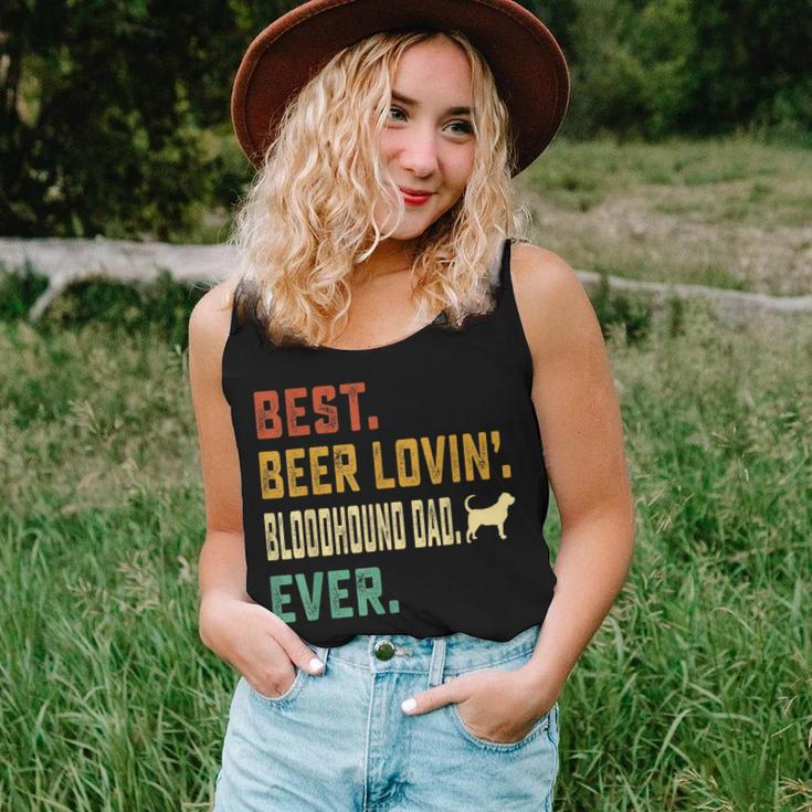 Bloodhound Dog Lover Best Beer Loving Bloodhound Dad Women Tank Top Gifts for Her