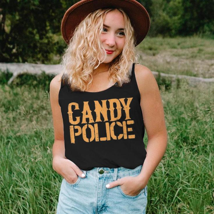 Candy Police Funny Halloween Costume Parents Mom Dad Women Tank Top Basic Casual Daily Weekend Graphic Gifts for Her