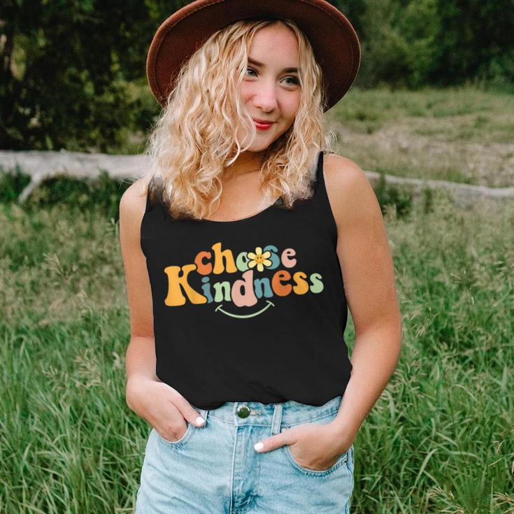 Choose Kindness Retro Groovy Be Kind Women Men Inspirational Women Tank Top Basic Casual Daily Weekend Graphic Gifts for Her