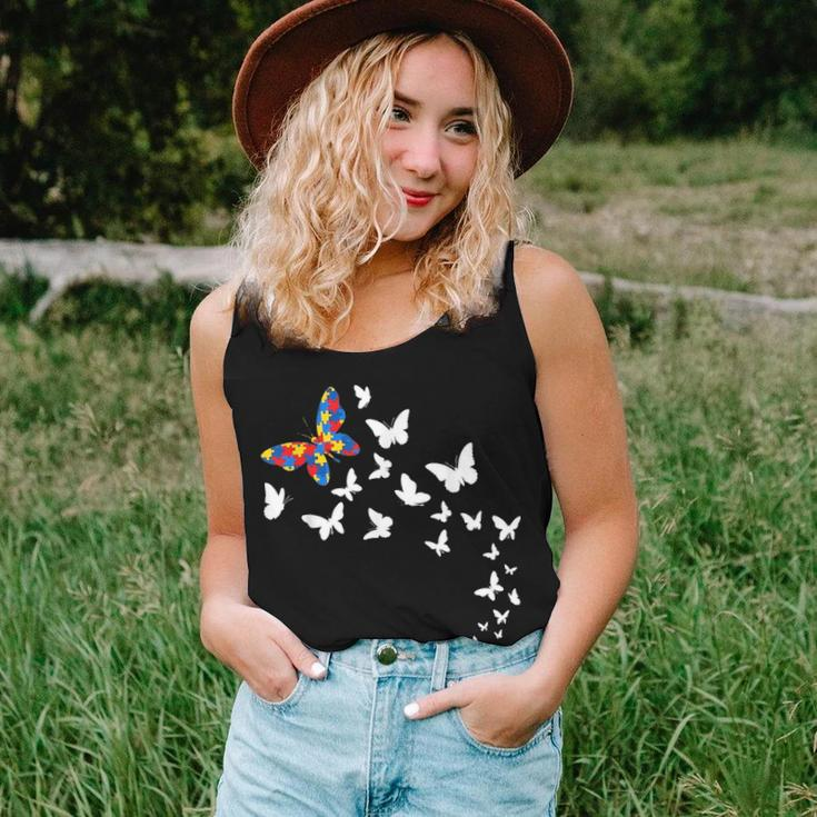 Cute Butterflies Autism Awareness Gifts Women Dad Mom Kids Women Tank Top Basic Casual Daily Weekend Graphic Gifts for Her