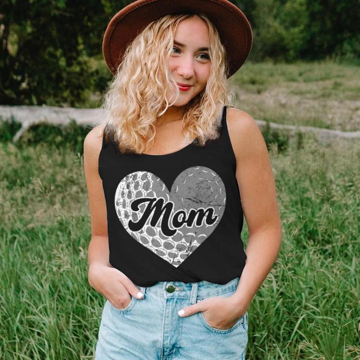Distressed Heart Golf Mom Mama Sport Fan Women Tank Top Gifts for Her