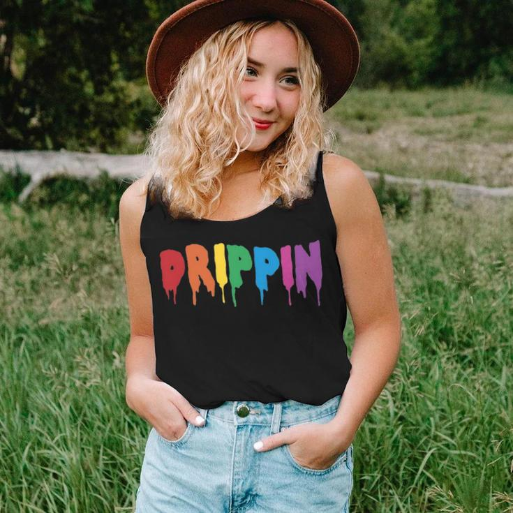 Drippin Colorful Rainbow Hip Hop Lovers Dripping Sauce Women Tank Top Basic Casual Daily Weekend Graphic Gifts for Her