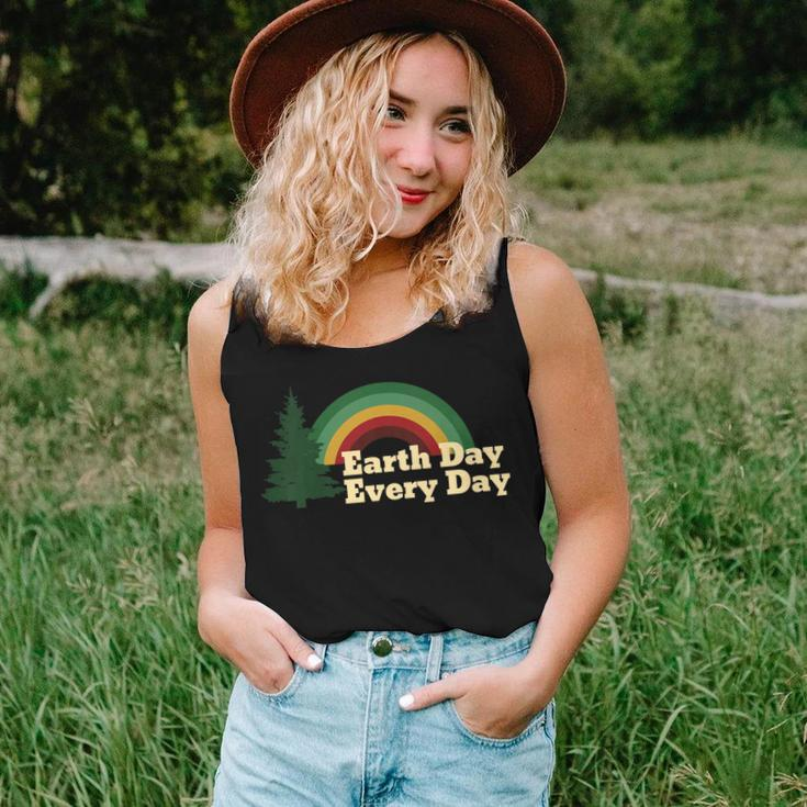 Earth Day Everyday Rainbow Pine Tree Shirt Women Tank Top Gifts for Her