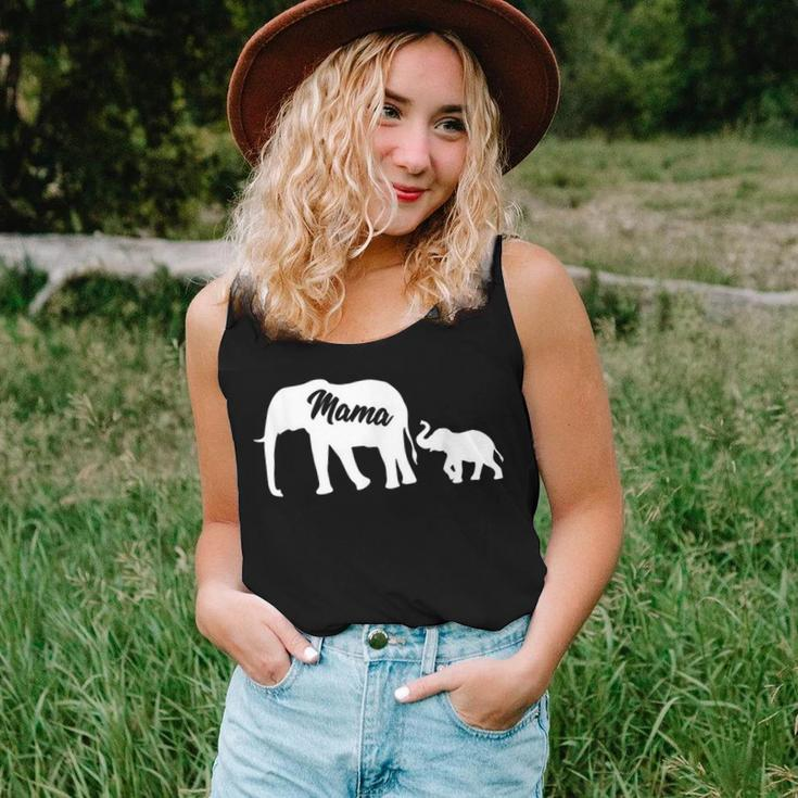 Elephant Mama With Baby Mothers Day Mom Gift Women Tank Top Basic Casual Daily Weekend Graphic Gifts for Her