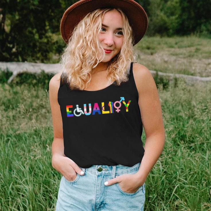 Womens Equality Lgbt Pride Rainbow Flag Gay Lesbian Trans Pans Women Tank Top Gifts for Her