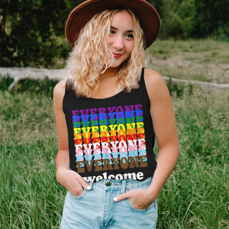 Everyone Is Welcome Here Pride Month Lgbtq Rainbow Gay Pride Women Tank Top Basic Casual Daily Weekend Graphic Gifts for Her