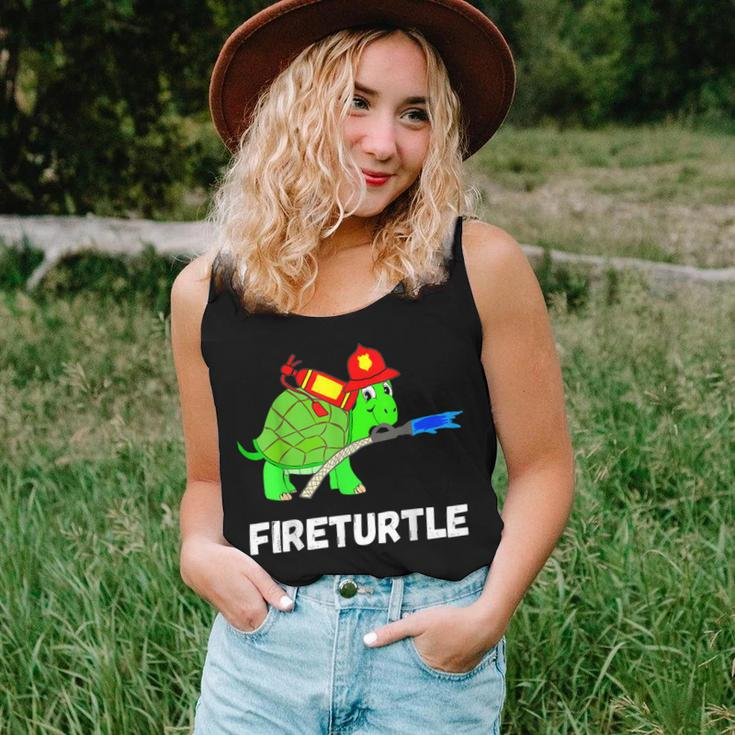 Fire Fighter Sea Turtle Tortoise Firefighter Fireman Women Tank Top Basic Casual Daily Weekend Graphic Gifts for Her