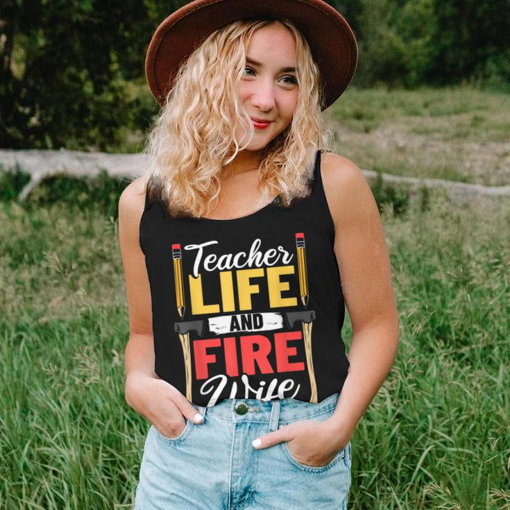 Firefighter Design Firefighter Wife Teacher Life Fire Wife Women Tank Top Basic Casual Daily Weekend Graphic Gifts for Her