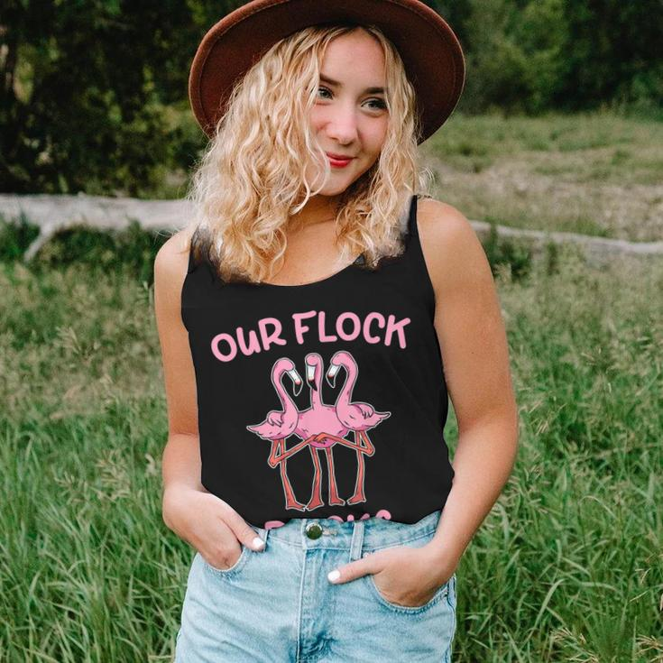 Our Flock Rocks Flamingo Matching Family Vacation Group Women Tank Top Gifts for Her