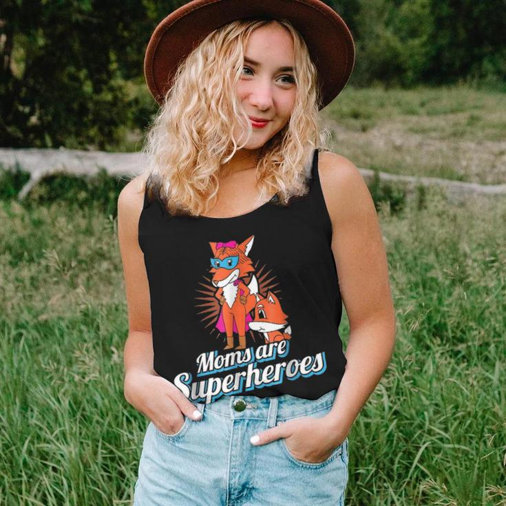 Foxy Mama Super Hero Mom Fox Funny Mommy Gift Women Tank Top Basic Casual Daily Weekend Graphic Gifts for Her