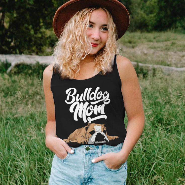 Funny English Bulldog Apparel Bulldog Mom Life Is Ruff V2 Women Tank Top Basic Casual Daily Weekend Graphic Gifts for Her
