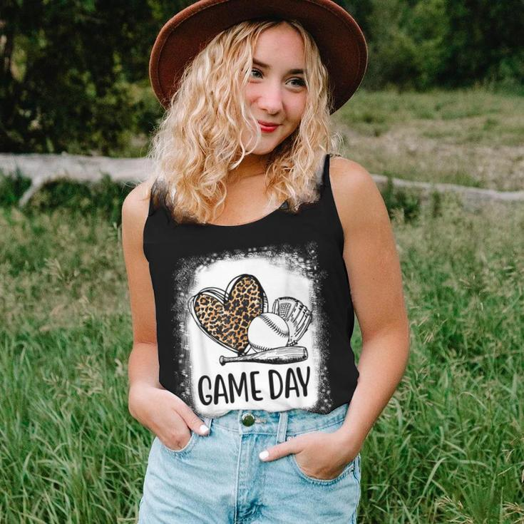 Game Day Baseball Decorations Leopard Heart Soccer Mom Mama Women Tank Top Gifts for Her