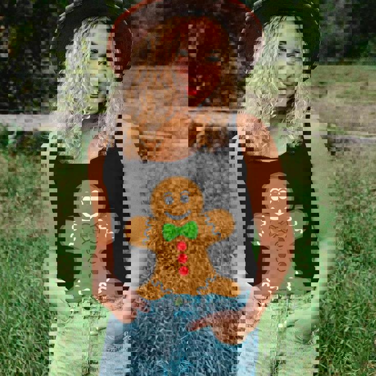 Gingerbread Man Christmas Cookie Baking Holiday Tee Women Tank Top Gifts for Her