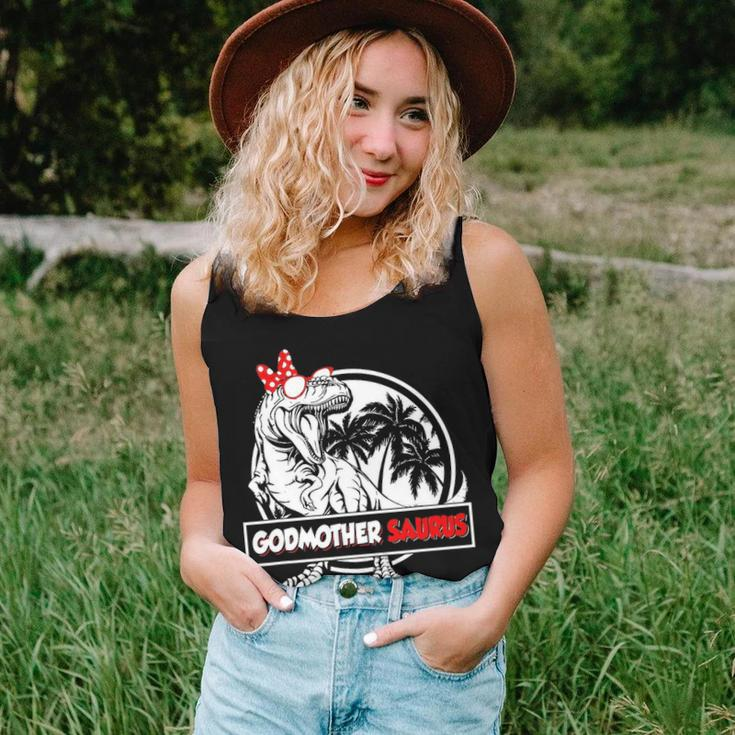 GodmothersaurusRex Dinosaur Funny Godmother Saurus Family Women Tank Top Basic Casual Daily Weekend Graphic Gifts for Her